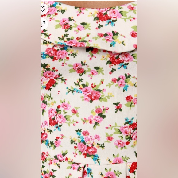 Lavand Bud-dy System White Floral Print Dress size large NWOT - Picture 13 of 14